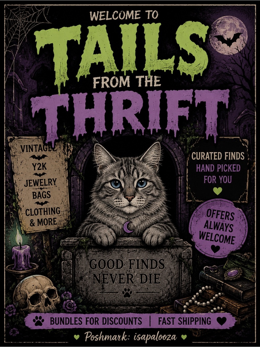 👻 TAILS FROM THE THRIFT 👻  Unlisted Live Show Items from Isapalooza 🦇☠️🕯️🐈‍⬛